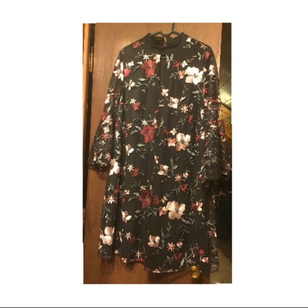 Black floral dress